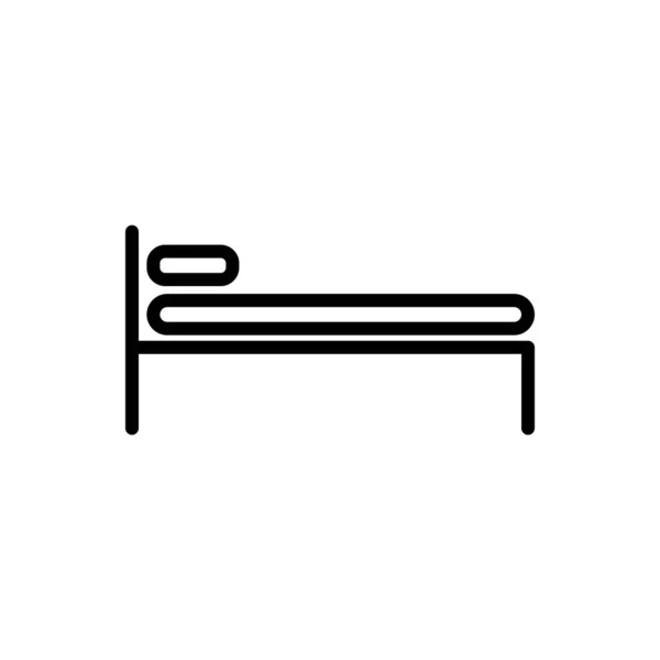 Illusztráció Vektor Grafikus Ágy Ikon Hálószoba Alvás Bútorok Stb Felszerelése — Stock Vector