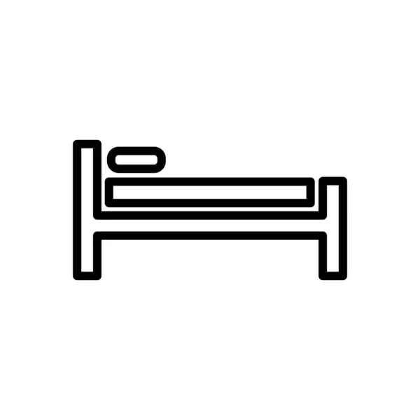 Illustration Vektorgrafik Des Bettensymbols Fit Für Schlafzimmer Schlaf Möbel Usw — Stockvektor