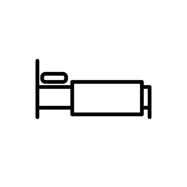 Illustration Vektorgrafik Des Bettensymbols Fit Für Schlafzimmer Schlaf Möbel Usw — Stockvektor