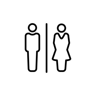 Tuvalet simgesinin illüstrasyon vektörü grafiği. WC, hijyenik, tuvalet vs. için uygun.