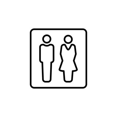 Tuvalet simgesinin illüstrasyon vektörü grafiği. WC, hijyenik, tuvalet vs. için uygun.