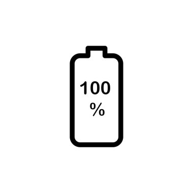 Batarya ikonunun illüstrasyon vektörü grafiği. Güç, yük, alkali, enerji vs. için uygun.