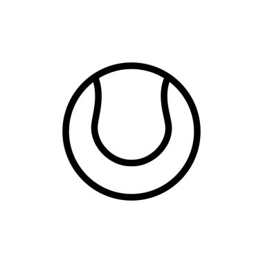 Tenis topu ikonunun illüstrasyon vektörü grafiği. Spor, turnuva, rekabet, hobi vesaire için uygun.