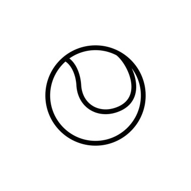 Tenis topu ikonunun illüstrasyon vektörü grafiği. Spor, turnuva, rekabet, hobi vesaire için uygun.