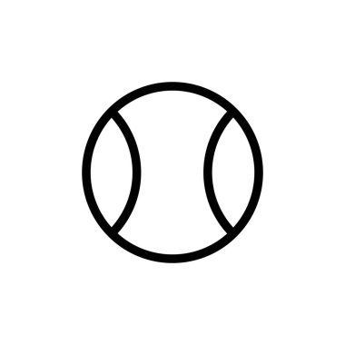 Tenis topu ikonunun illüstrasyon vektörü grafiği. Spor, turnuva, rekabet, hobi vesaire için uygun.