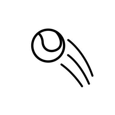 Tenis topu ikonunun illüstrasyon vektörü grafiği. Spor, turnuva, rekabet, hobi vesaire için uygun.