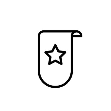 Yer imi simgesinin İllüstrasyon Vektörü grafiği. Okuma, etiket, rehber, favori vs. için uygun.