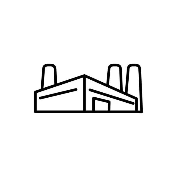 Ilustrační Vektorová Grafika Ikony Továrny Fit Power Industry Building Refinery — Stockový vektor