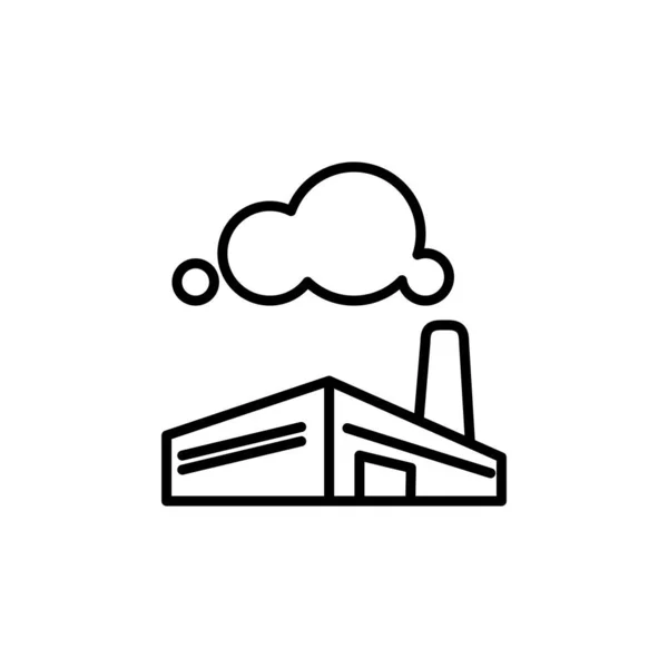 Fabrika ikonunun İmaj Vektörü grafiği. Güç, endüstri, inşaat, rafineri vs. için uygun.