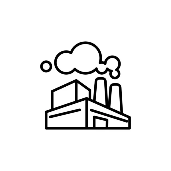 Ilustrační Vektorová Grafika Ikony Továrny Fit Power Industry Building Refinery — Stockový vektor