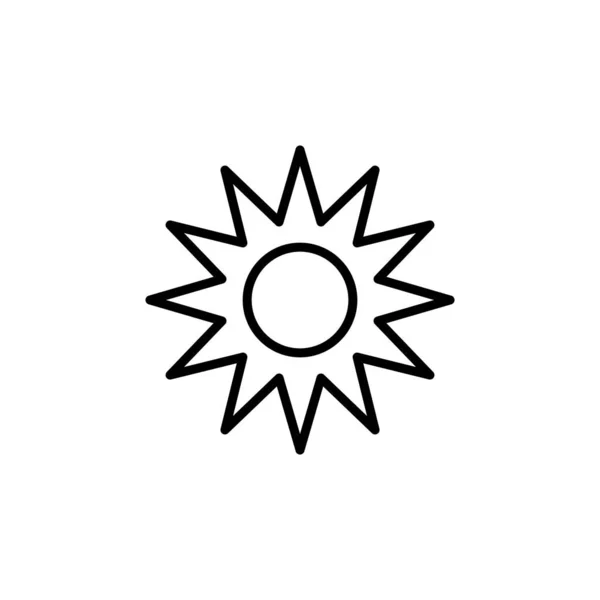 Illustration Vektorgrafik Des Sonnensymbols Fit Für Sonne Sonnenlicht Sonnenschein Sonnenaufgang — Stockvektor