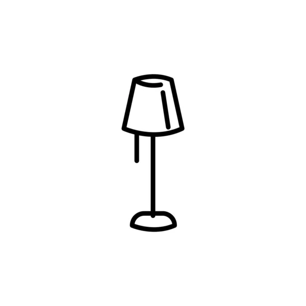 Illustratie Vectorgrafiek Van Het Pictogram Van Standaardlamp Geschikt Voor Interieur — Stockvector