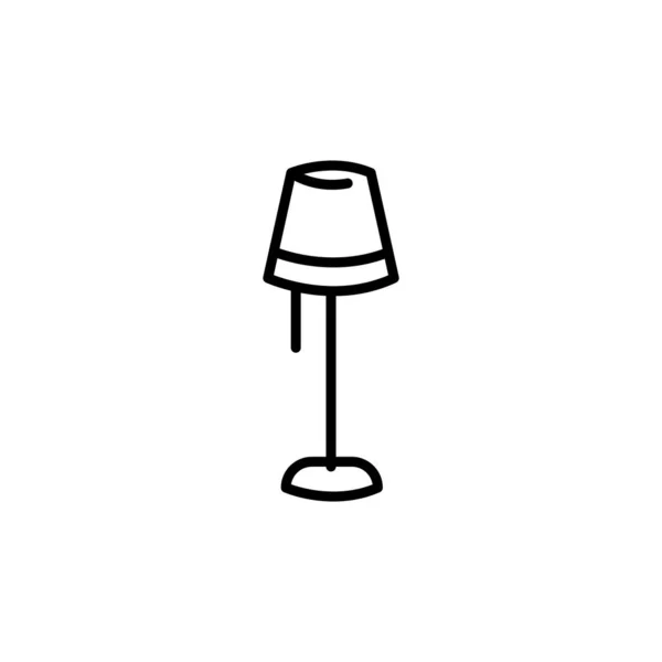 Illustratie Vectorgrafiek Van Het Pictogram Van Standaardlamp Geschikt Voor Interieur — Stockvector