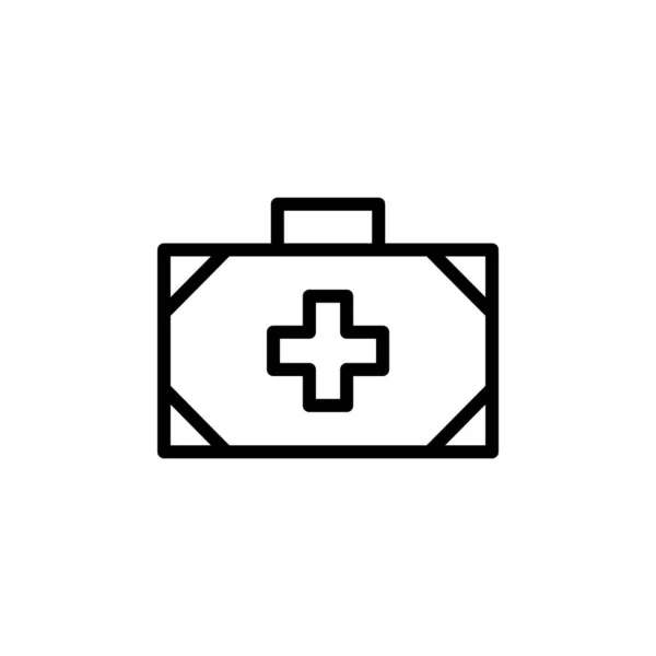 Ilustración Vector Gráfico Kit Médico Bolsa Icono Apto Para Emergencias — Vector de stock