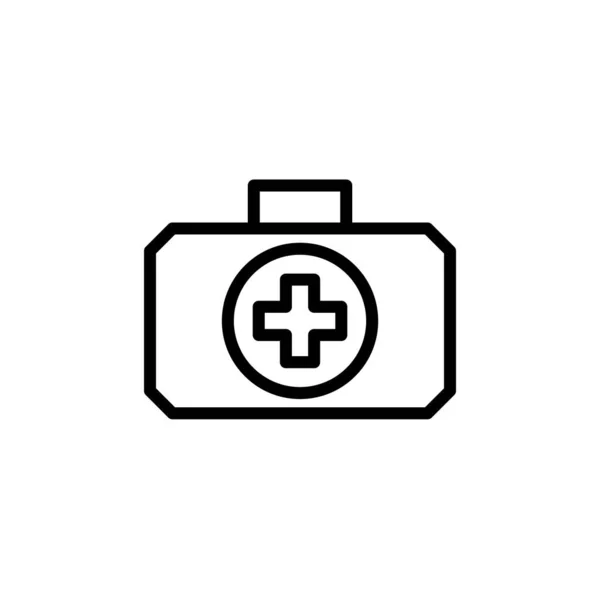 Illustration Vector Graphic Medical Kit Bag Icon Fit Emergency Help — Stock Vector