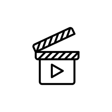 Alkış simgesinin İllüstrasyon Vektörü grafiği. Film, film, sinematografi, yönetmen vs. için uygun.