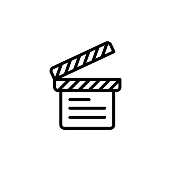 Illustratie Vectorgrafiek Van Clapper Icoon Geschikt Voor Film Film Cinematografie — Stockvector