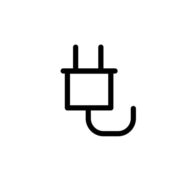 Illustration Vektorgrafik Des Netzsteckersymbols Passend Für Strom Steckdose Kabel Usw — Stockvektor