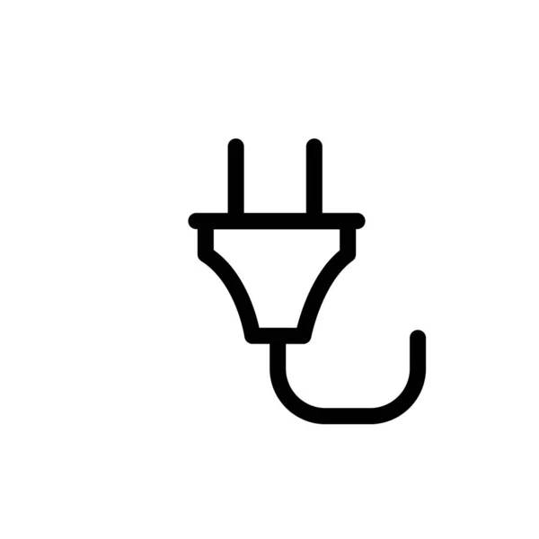 Illustration Vektorgrafik Des Netzsteckersymbols Passend Für Strom Steckdose Kabel Usw — Stockvektor