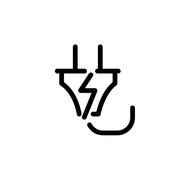 Illustration Vektorgrafik Des Netzsteckersymbols Passend Für Strom Steckdose Kabel Usw — Stockvektor