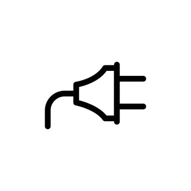 Elektrik prizi simgesinin İmaj Vektörü grafiği. Elektrik, soket, kablo vs. için uygun.