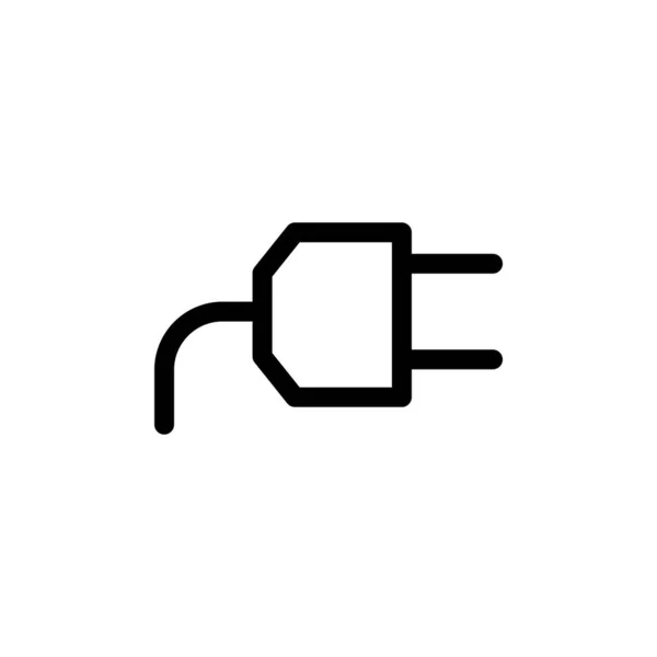 Ilustración Gráfico Vectorial Del Icono Del Enchufe Ajuste Para Electricidad — Vector de stock