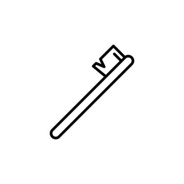 Diş fırçası ikonunun görüntü vektörü grafiği. Diş sağlığı, sağlık, hijyen vb..