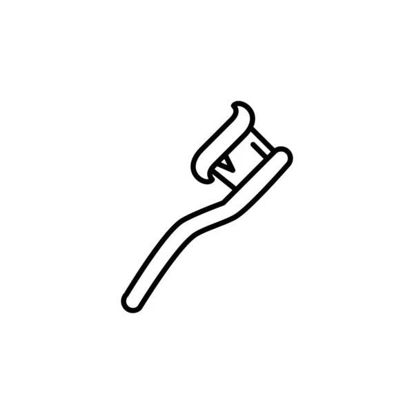 Ilustrační Vektorová Grafika Ikony Zubního Kartáčku Fit Pro Zubní Zdravotní — Stockový vektor