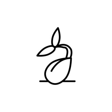 Tohum ikonunun İllüstrasyon Vektörü grafiği. Bitki, büyüme, bahçıvanlık, tohum vs. için uygun.