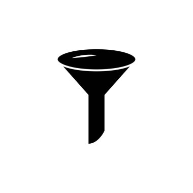 Filtre simgesinin İllüstrasyon Vektörü grafiği. Kimya, kimlik tespiti, laboratuvar vesaire için uygun.