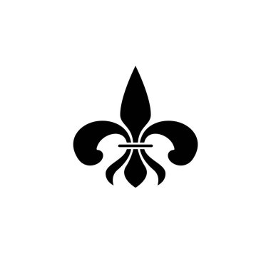 Fleur de lis simgesinin İllüstrasyon Vektörü grafiği. Heraldik, dekorasyon, antika, süs vesaire için uygun.