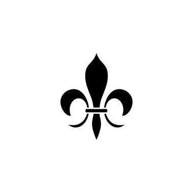 Fleur de lis simgesinin İllüstrasyon Vektörü grafiği. Heraldik, dekorasyon, antika, süs vesaire için uygun.
