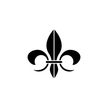 Fleur de lis simgesinin İllüstrasyon Vektörü grafiği. Heraldik, dekorasyon, antika, süs vesaire için uygun.