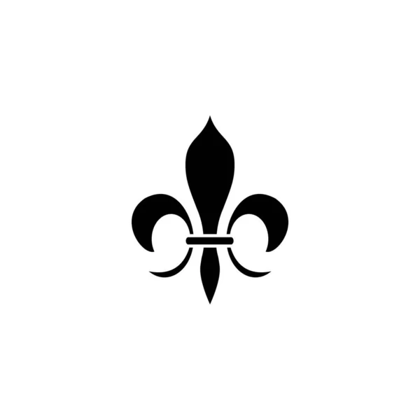 Ilustracja Wektorowa Grafika Ikony Fleur Lis Nadaje Się Heraldycznych Dekoracji — Wektor stockowy