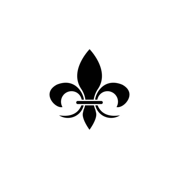 Fleur de lis simgesinin İllüstrasyon Vektörü grafiği. Heraldik, dekorasyon, antika, süs vesaire için uygun.