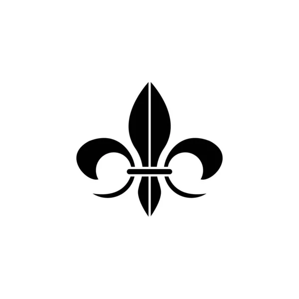 Ilustracja Wektorowa Grafika Ikony Fleur Lis Nadaje Się Heraldycznych Dekoracji — Wektor stockowy