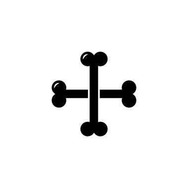 Kemik ikonunun illüstrasyon Vektörü grafiği. Osteoporoz, evcil hayvan, köpek, ortopedik vs. için uygun.