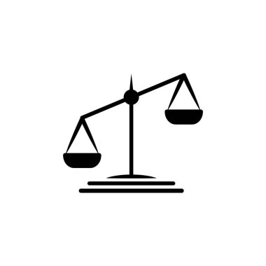 Ölçek simgesinin İmaj Vektörü grafiği. Yargı, adalet, hukuk, eşitlik vesaire için uygun.