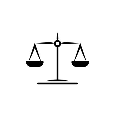 Ölçek simgesinin İmaj Vektörü grafiği. Yargı, adalet, hukuk, eşitlik vesaire için uygun.