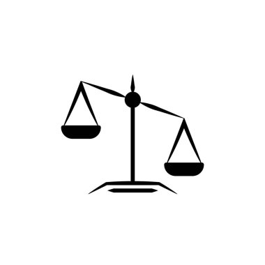 Ölçek simgesinin İmaj Vektörü grafiği. Yargı, adalet, hukuk, eşitlik vesaire için uygun.