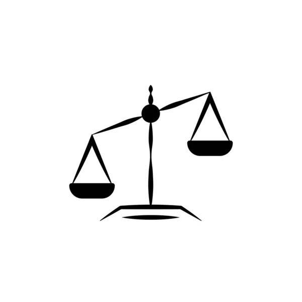 Ilustrační Vektorová Grafika Ikony Měřítka Přizpůsobit Rozsudku Spravedlnosti Právu Rovnosti — Stockový vektor