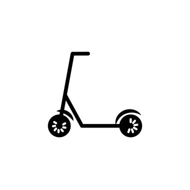 Scooter simgesi, illüstrasyon vektör grafik tasarım şablonu