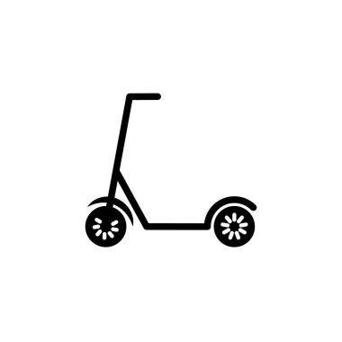 Scooter simgesi, illüstrasyon vektör grafik tasarım şablonu