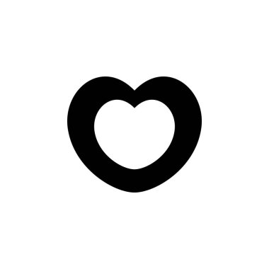 aşk simgesi, logo tasarımı şablon vektör grafiği