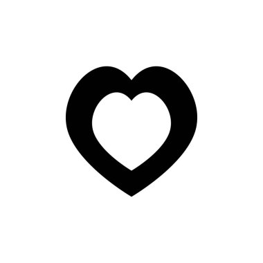 aşk simgesi, logo tasarımı şablon vektör grafiği