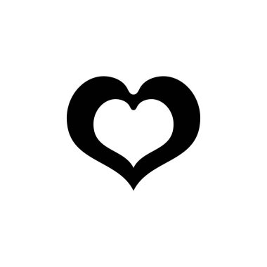 aşk simgesi, logo tasarımı şablon vektör grafiği