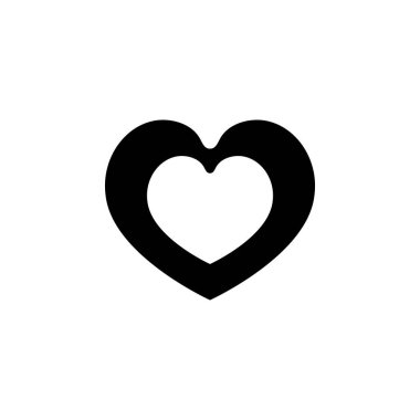 aşk simgesi, logo tasarımı şablon vektör grafiği