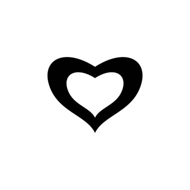 aşk simgesi, logo tasarımı şablon vektör grafiği