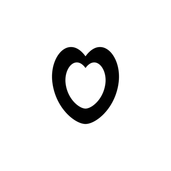 Kärlek Ikon Logotyp Design Mall Vektor Grafik — Stock vektor