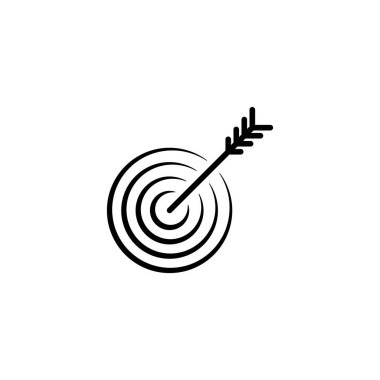 Hedef simgenin Çizim Vektörü grafiği. Başarı, hedef alma, rekabet vs. için uygun.